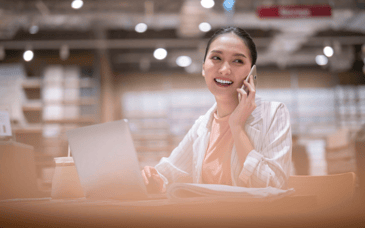 business woman on the phone